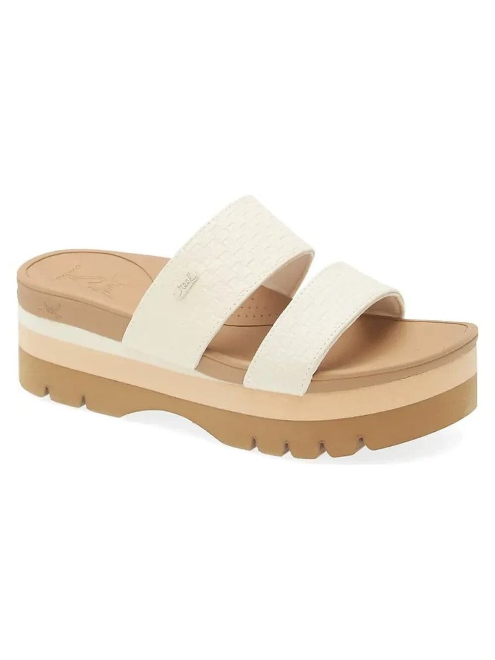REEF Banded Horizon 2.5 Women’s Platform Slide Sandals Vintage Emboss Size 9